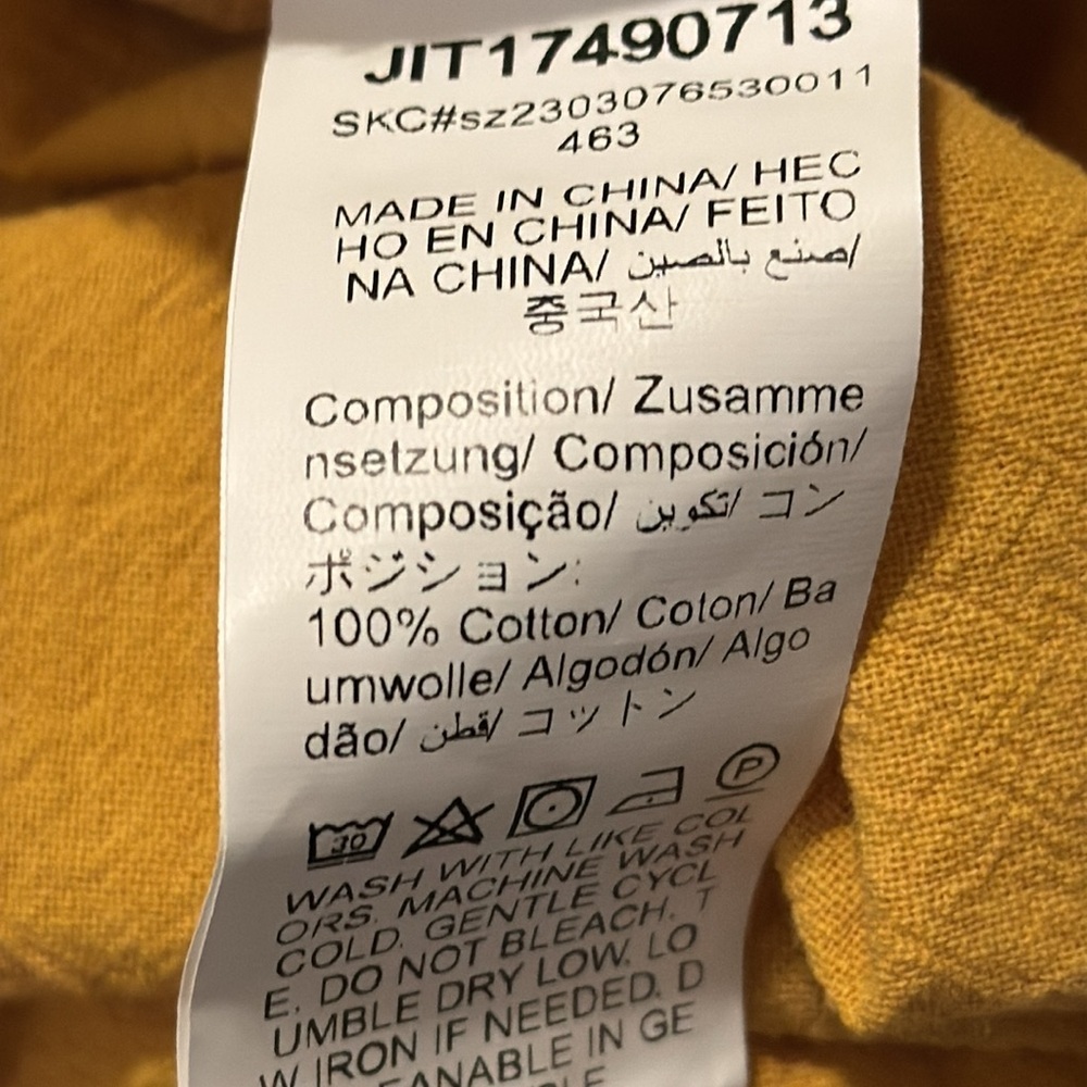 Yellow Dress NWT Emery Rose Dress‎ asymmetrical hem women’s XL lightweight - Picture 13 of 13